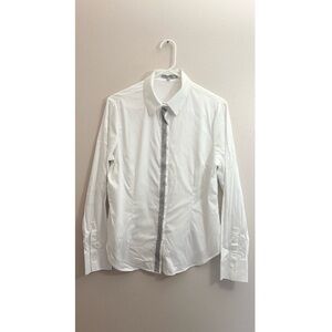 5/$15 MUST BUNDLE Exetera White Dress Shirt with Black Accents